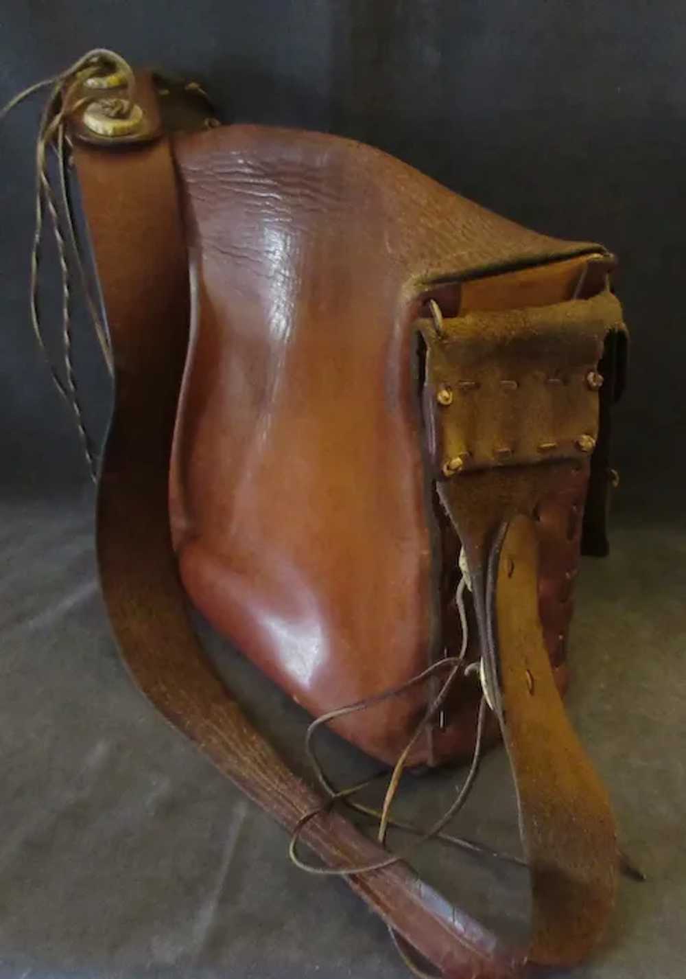 Hade Made Saddlebag Style Leather Purse with Matc… - image 7