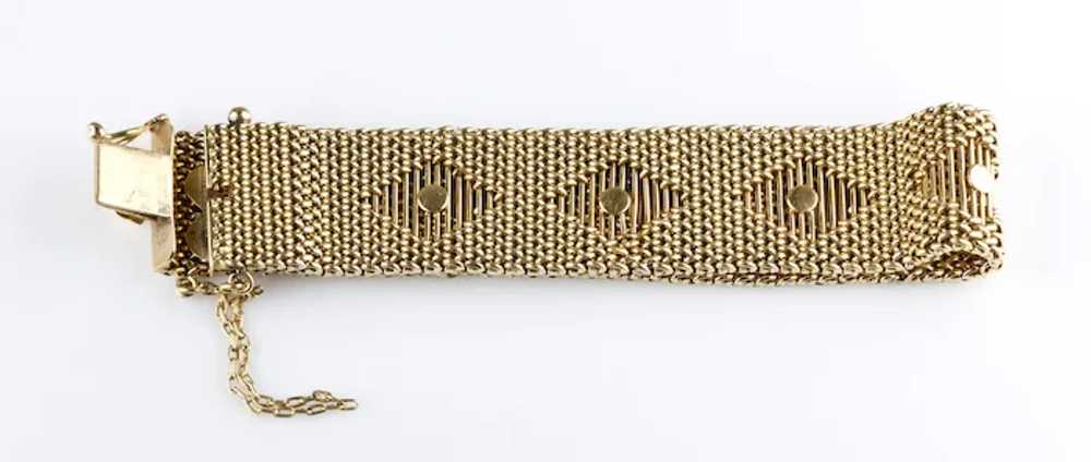 Exceptional Heavy Retro 18K Gold Link Bracelet - image 3