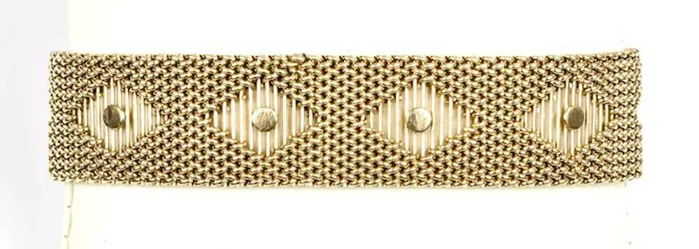 Exceptional Heavy Retro 18K Gold Link Bracelet - image 4