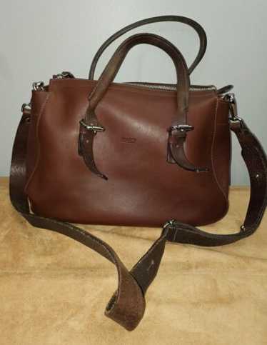 M0851 BROWN LEATHER CROSSBODY BAG | eBay