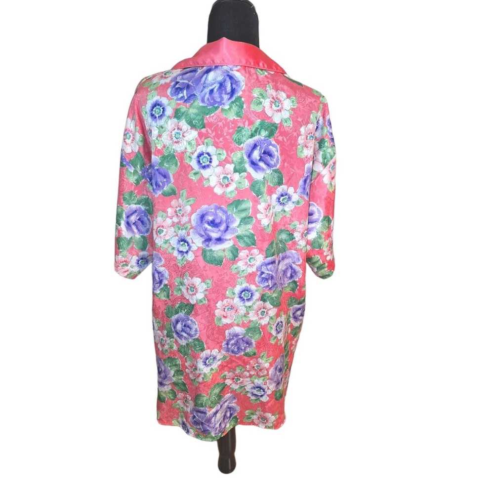 Vintage 90s VS Floral Embossed Satin Sleep Shirt … - image 5