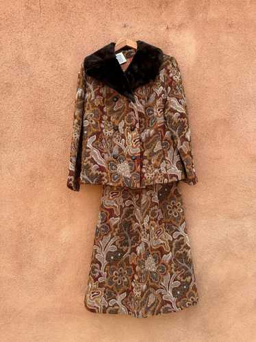 1960's Betty Rose Paisley Carpet Jacket with Match