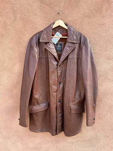 1970's Cooper Leather Mid-Length Spy Coat - as is,