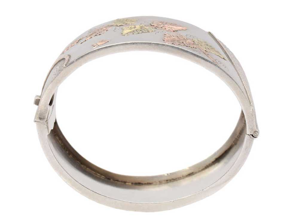 Aesthetic Movement Gold & Silver Wide Bangle - image 8
