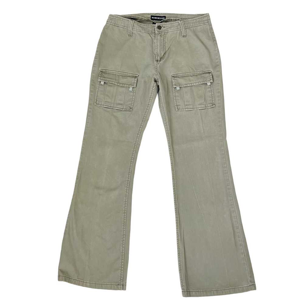 Army Green Cargo Flare Pants (L) - image 1