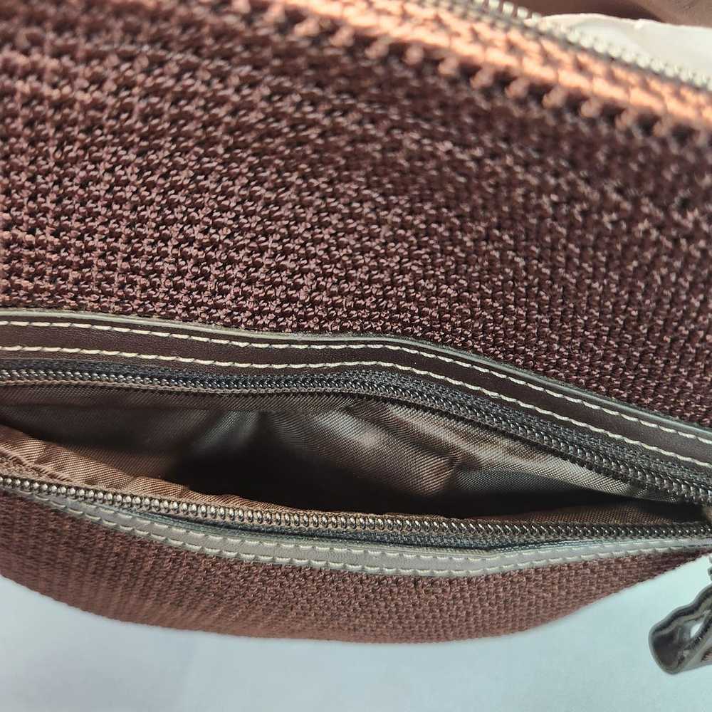The Sak Crochet Shoulder Bag Stitched Strap Brown… - image 7