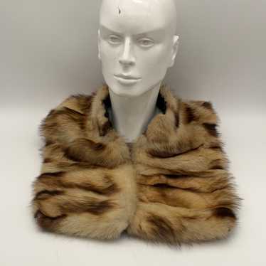 Womens Brown Black Faux Fur Fashionable Winter Ne… - image 1