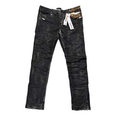 Purple Brand Jeans Mens Slim Fit Low Rise With Slim Leg P001 Dark Blue  W/paint