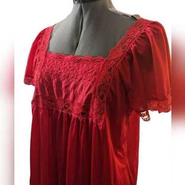 Vintage Rikki New York magenta silky nightgown - image 1