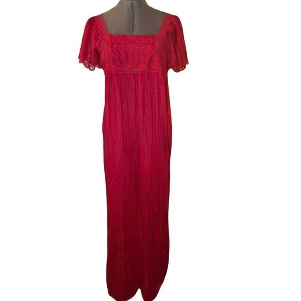 Vintage Rikki New York magenta silky nightgown - image 3