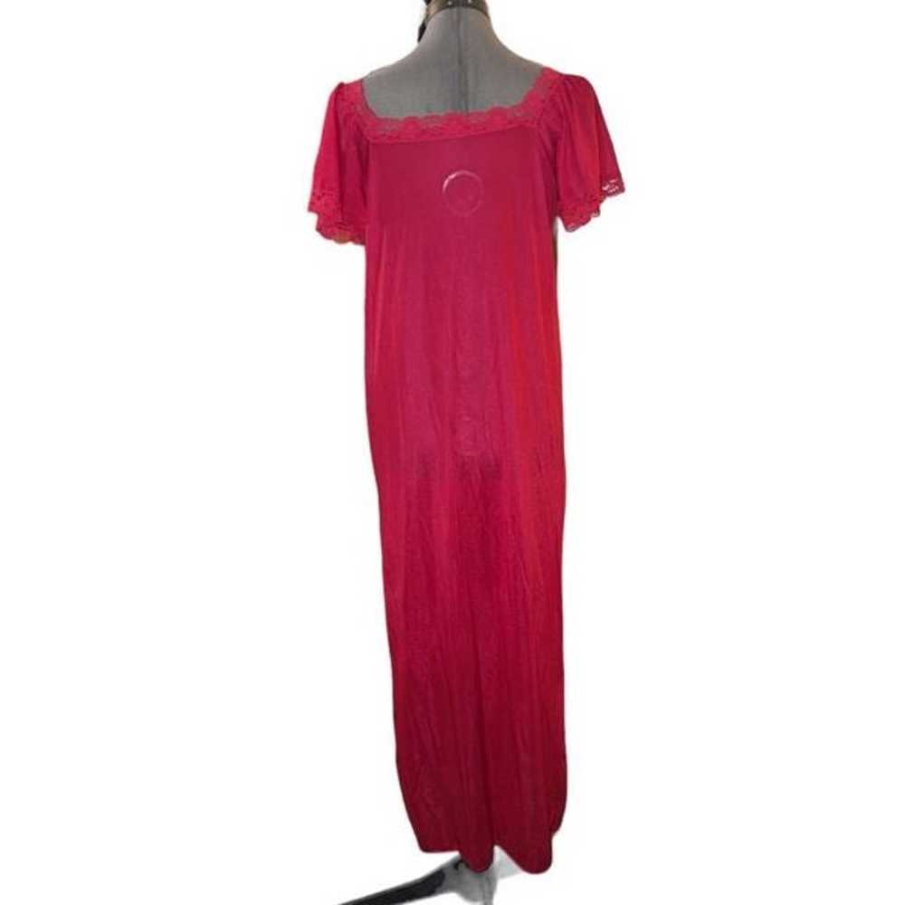 Vintage Rikki New York magenta silky nightgown - image 4