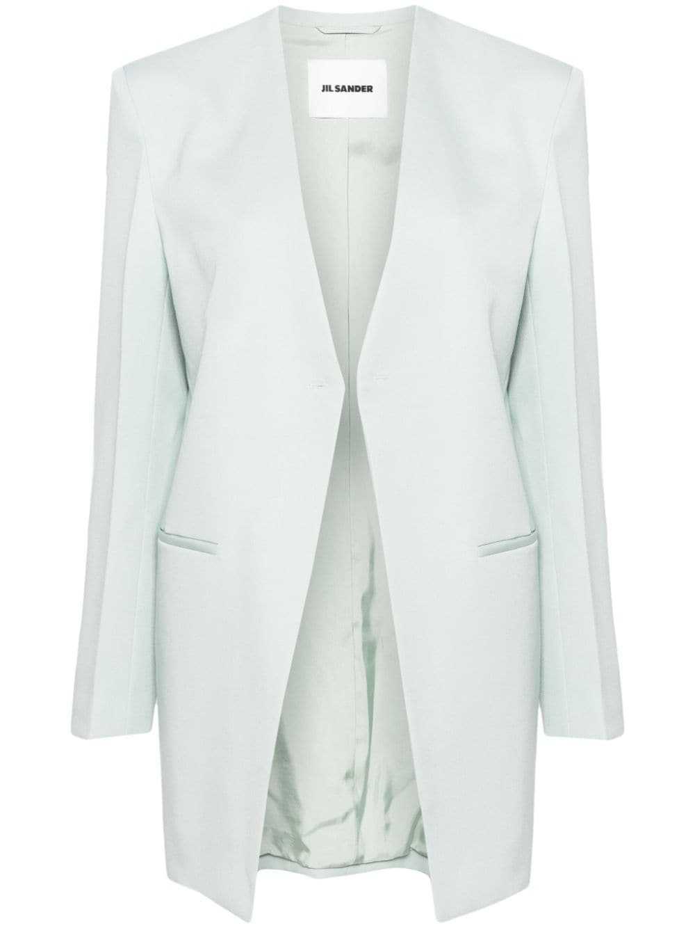 Jil Sander Pre-Owned open-front wool blazer - Blue - image 1