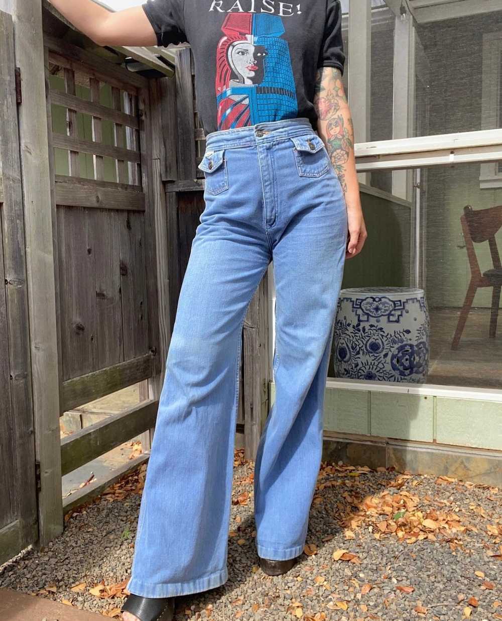 1970s Renard wide leg jeans 25" waist - image 2