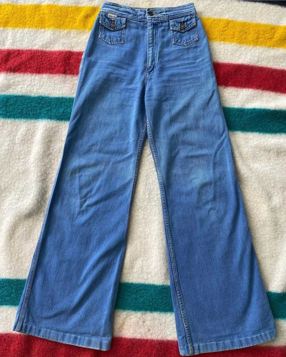 1970s Renard wide leg jeans 25" waist - image 3