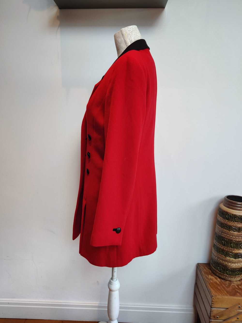 80s red and black Louis Feraud jacket. Size 12. - image 3
