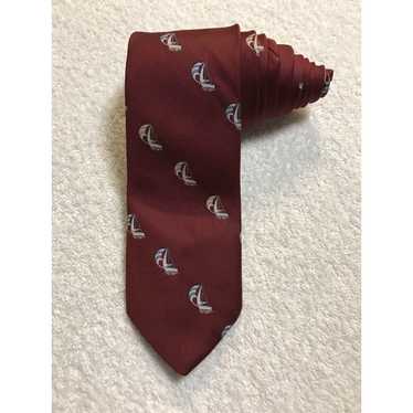 Shermans Red Sailboats Vintage Novelty Tie Neckti… - image 1