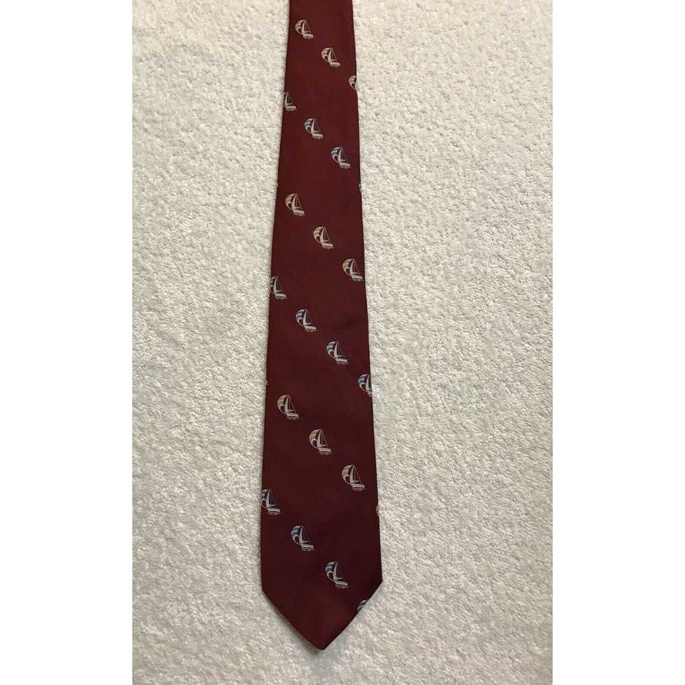 Shermans Red Sailboats Vintage Novelty Tie Neckti… - image 5