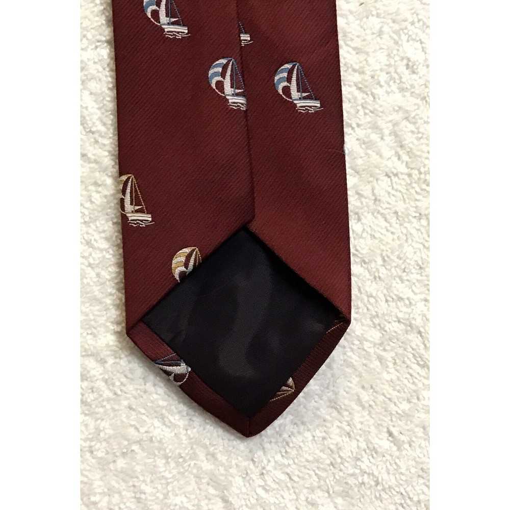 Shermans Red Sailboats Vintage Novelty Tie Neckti… - image 6