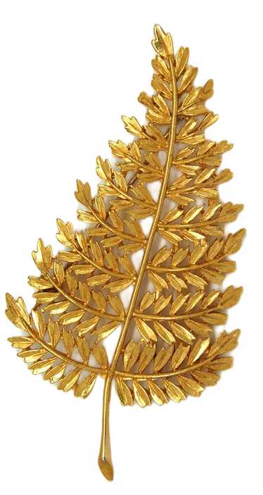 Classic Branched Tree Leaf Floral Gold Plate Vinta