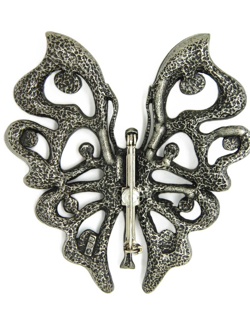 JJ Butterfly Female Abstract Form Dark Silver Ton… - image 2