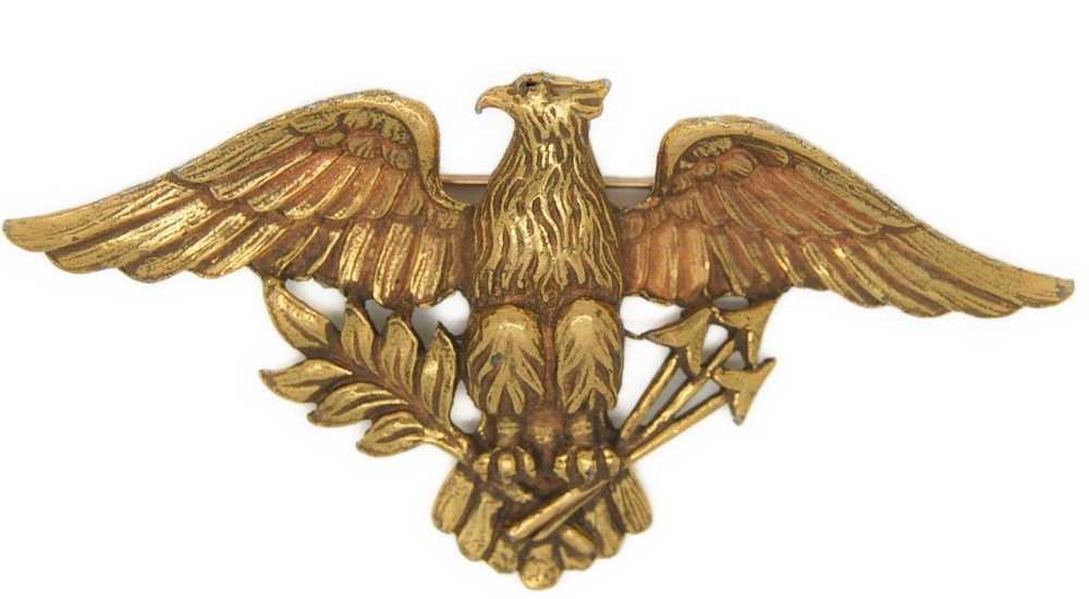 Coro Signed Patriotic Eagle Laurel & Arrows Vinta… - image 1