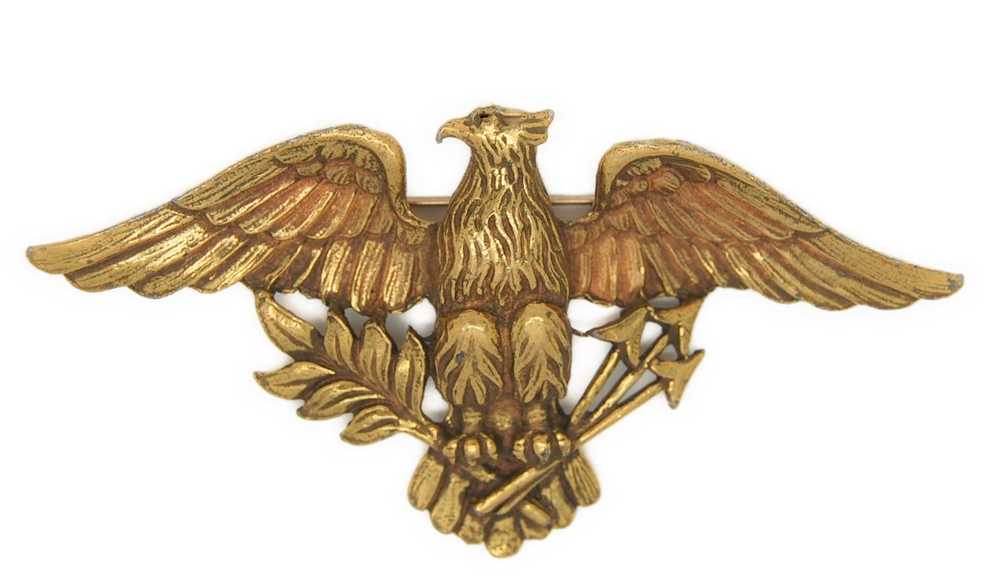 Coro Signed Patriotic Eagle Laurel & Arrows Vinta… - image 2