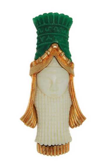 Carnegie Jade Temple Empress Vintage Figural Costu