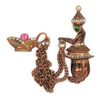 Vtg Brass Genie Lamp Small Brass Aladdin Style Lamp 70s Brass Decor  Decoratively Etched Brass Genie Lamp Vintage Brass Genie Lamp 