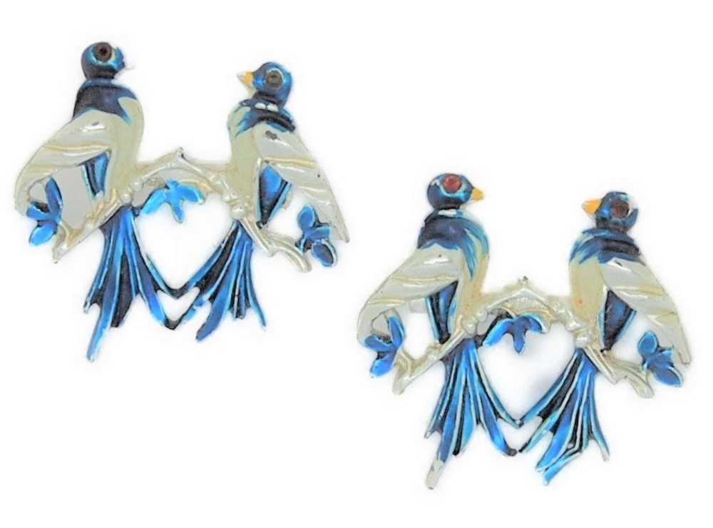 Gerrys Bluebirds Scatter Pins Vintage Figural Bro… - image 1