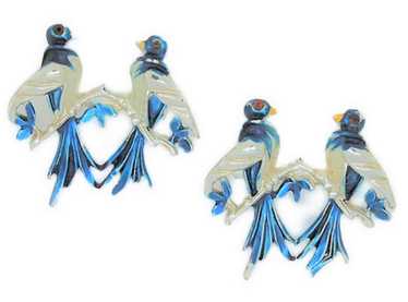 Gerrys Bluebirds Scatter Pins Vintage Figural Bro… - image 1