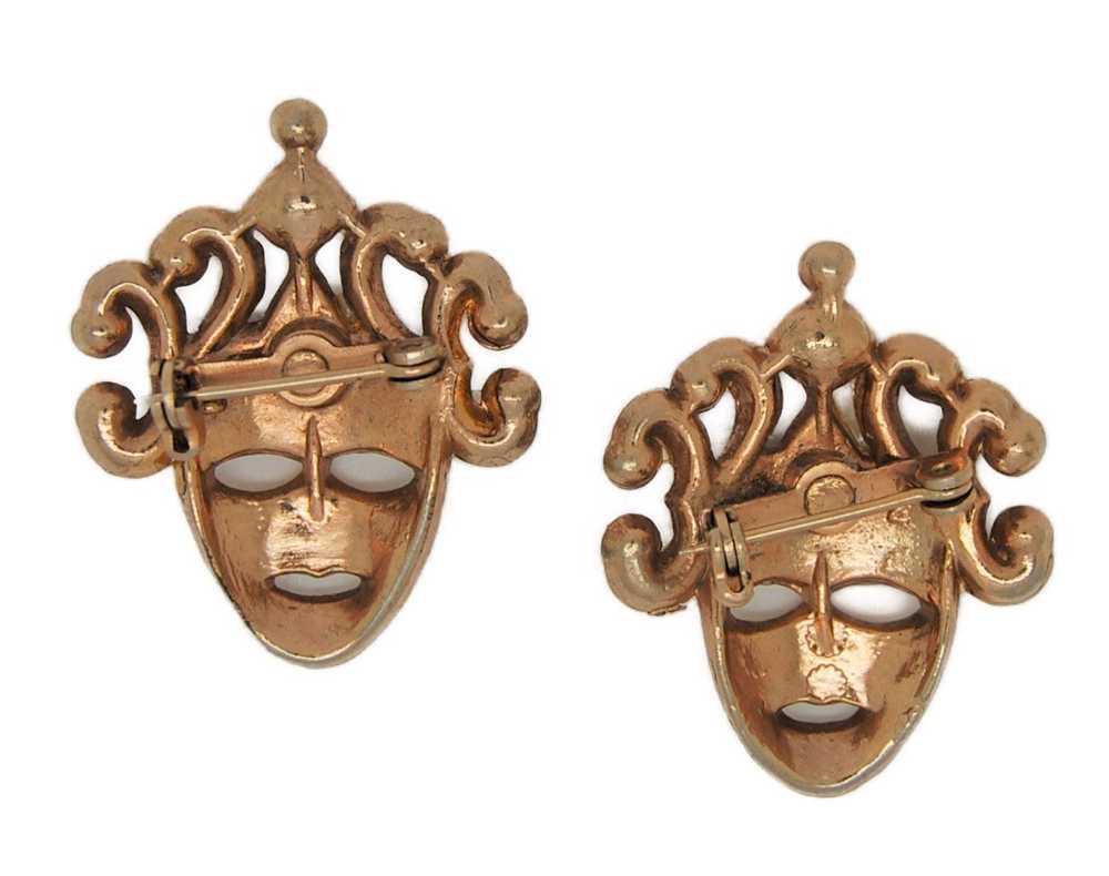 Coro Small Series Ornate Masks Scatter Set Vintag… - image 3