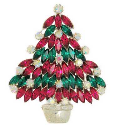 Eisenberg Ice Basket Ruby & Emerald Christmas Tre… - image 1
