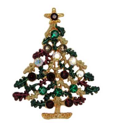 Weiss Vintage Branchy Rhinestone Christmas Tree F… - image 1