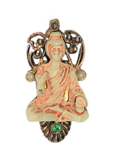 Buddha Asian God Lucite Filigree Vintage Figural P