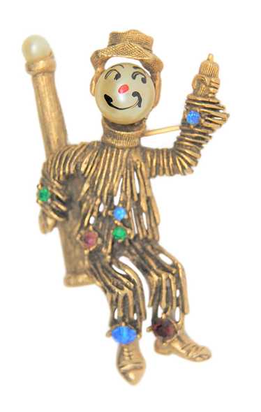 Florenza Hobo Scarecrow hotsell Man Figural Rhinestone Enamel Gold Plated Pin Brooch VTG