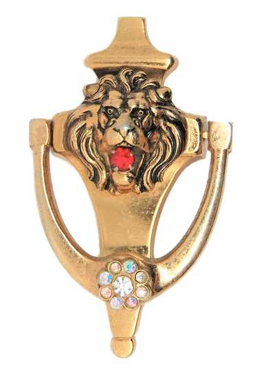 Coro Pegasus Lion Head Door Knocker Vintage Figura