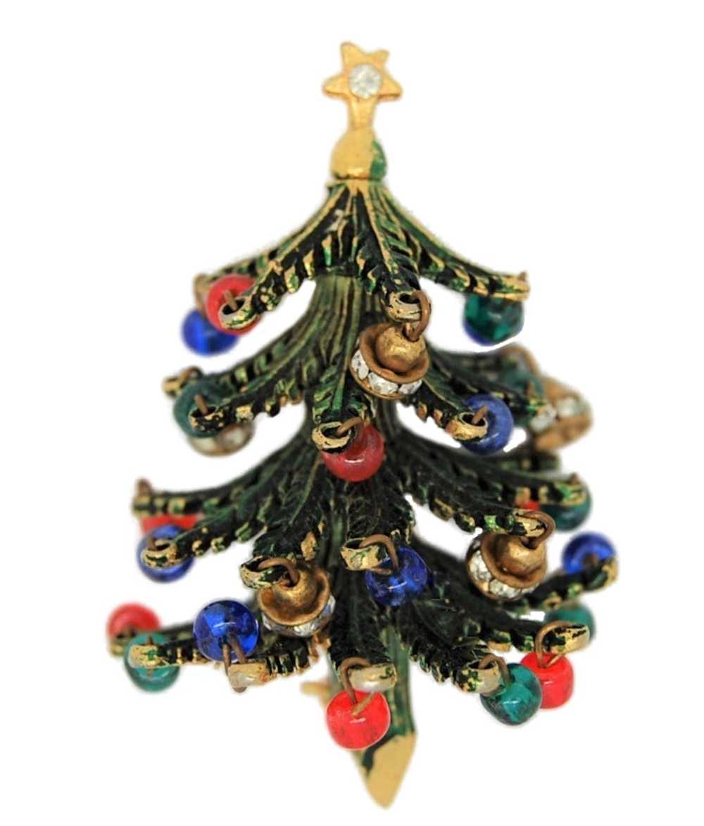 Carnegie Christmas Dangling Ornaments Tree Vintag… - image 1