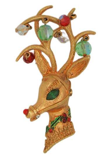 Mylu Christmas Red Nose Reindeer Vintage Figural C