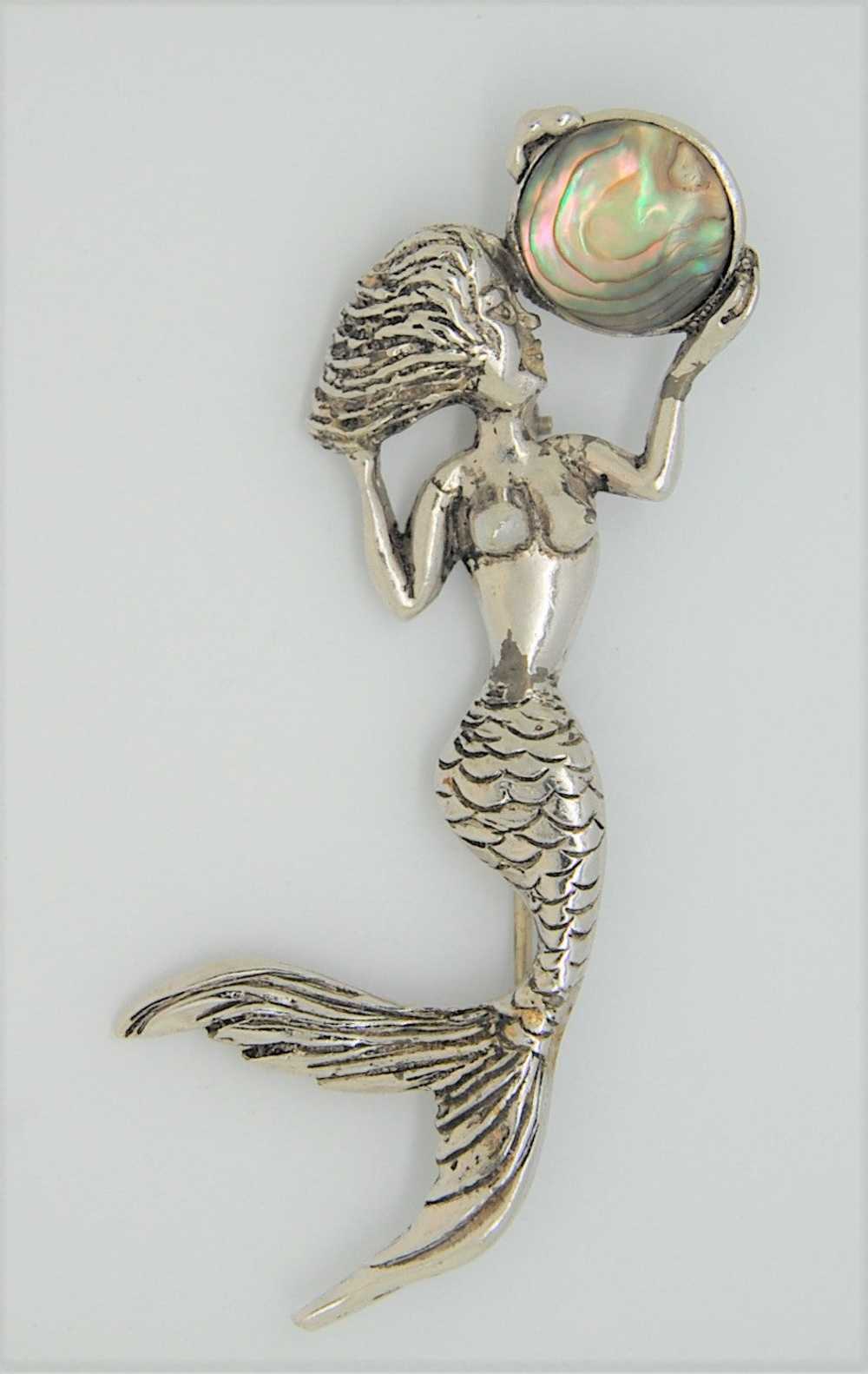 Cassini Cyvra Mother of Pearl Rhodium Mermaid Vin… - image 2