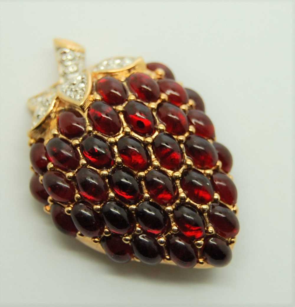Swarovski Sparkling Ruby Glass Crystal Strawberry… - image 2