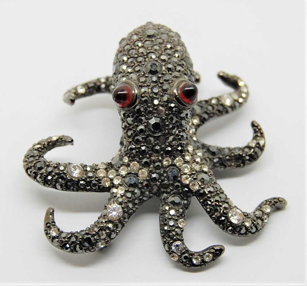 KJL Anthracite Black Ruby Eyed Octopus Vintage Co… - image 2