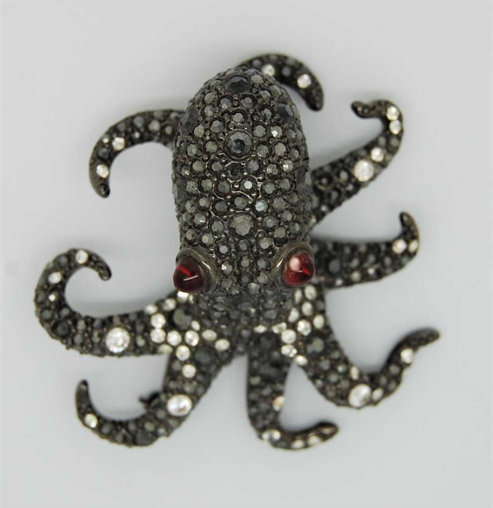 KJL Anthracite Black Ruby Eyed Octopus Vintage Co… - image 3