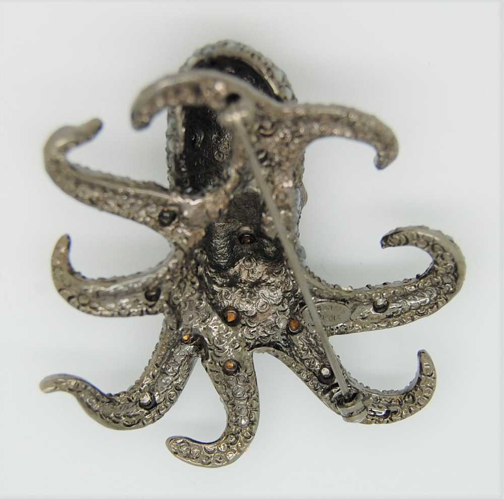 KJL Anthracite Black Ruby Eyed Octopus Vintage Co… - image 4