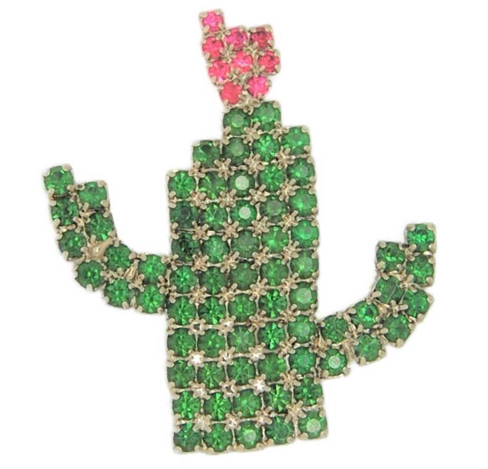 Bauer Blooming Cactus Vintage Costume Figural Pin… - image 1