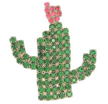 Bauer Blooming Cactus Vintage Costume Figural Pin… - image 1