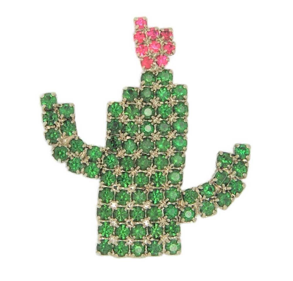 Bauer Blooming Cactus Vintage Costume Figural Pin… - image 2