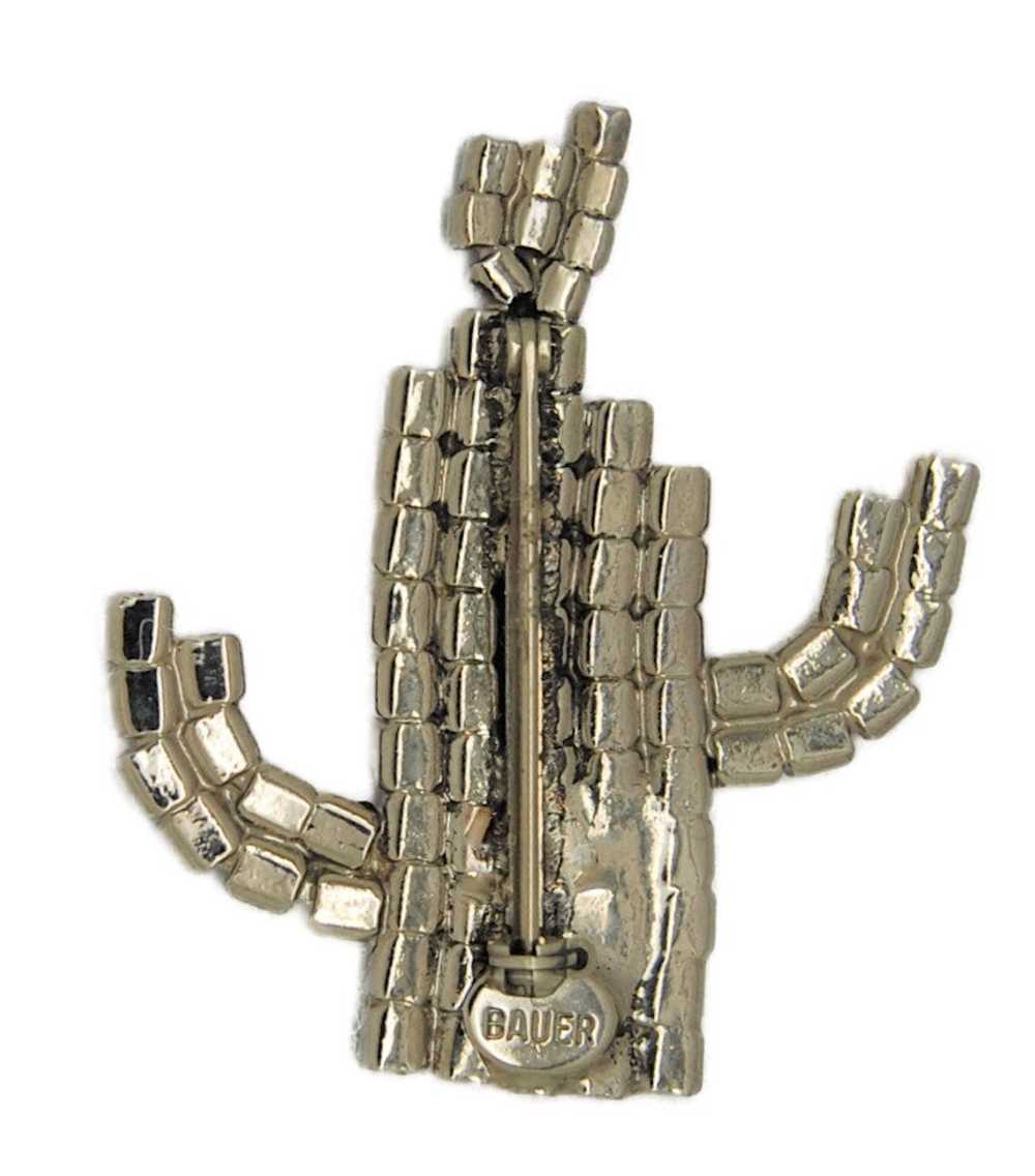 Bauer Blooming Cactus Vintage Costume Figural Pin… - image 3