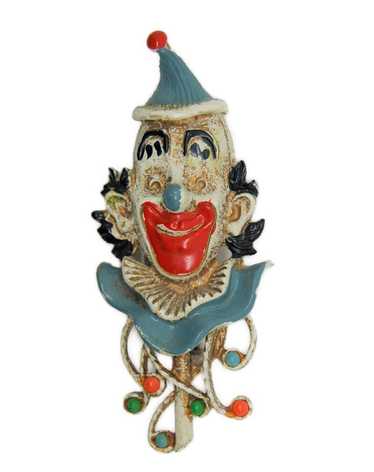 Florenza Circus Clown Vintage Figural Pin Brooch -