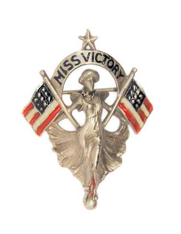 Miss Victory Lady Liberty WW2 Sterling Patriotic F
