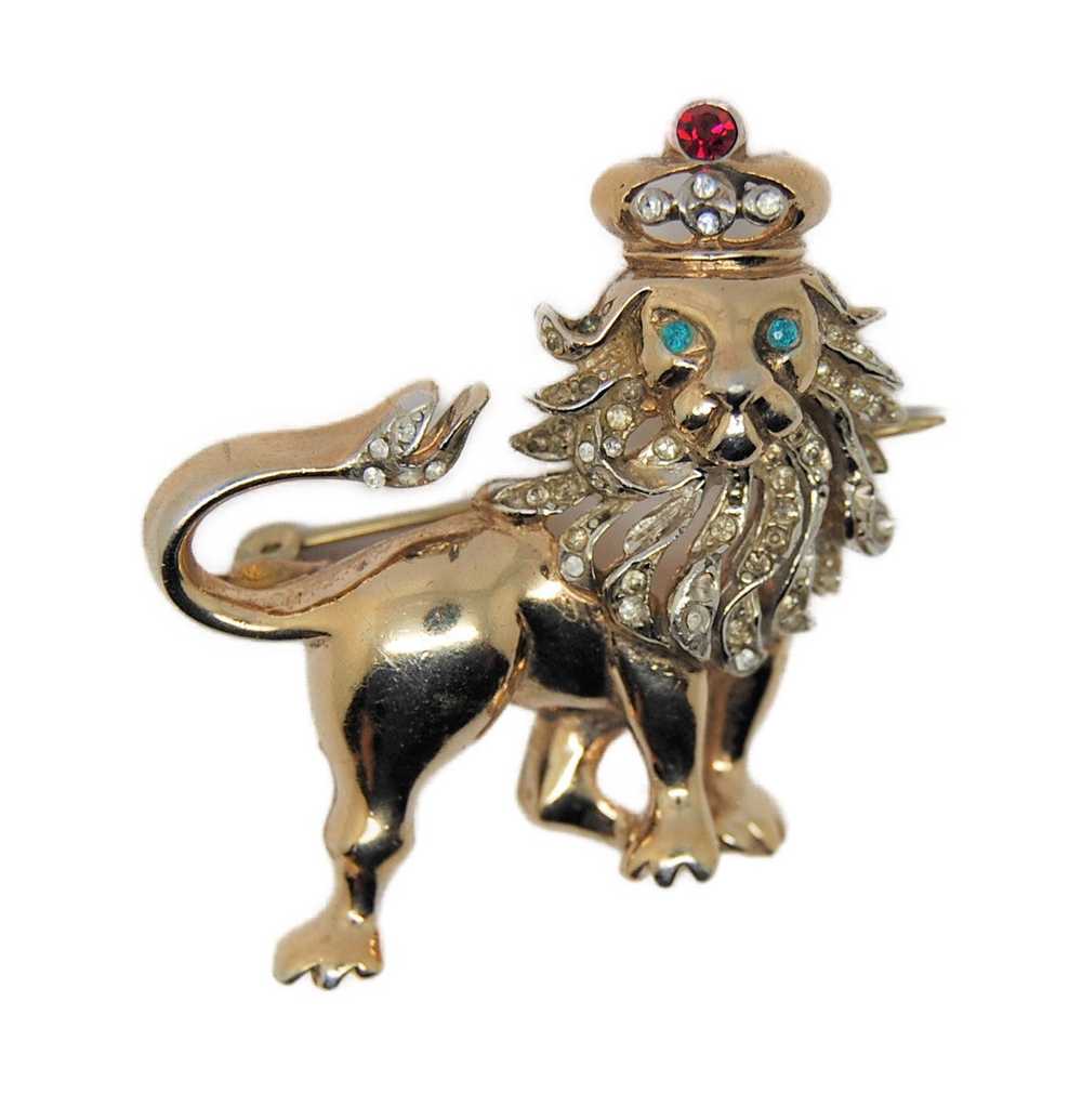 British Reja Crown Royal Lion Vermeil Patriotic V… - image 1